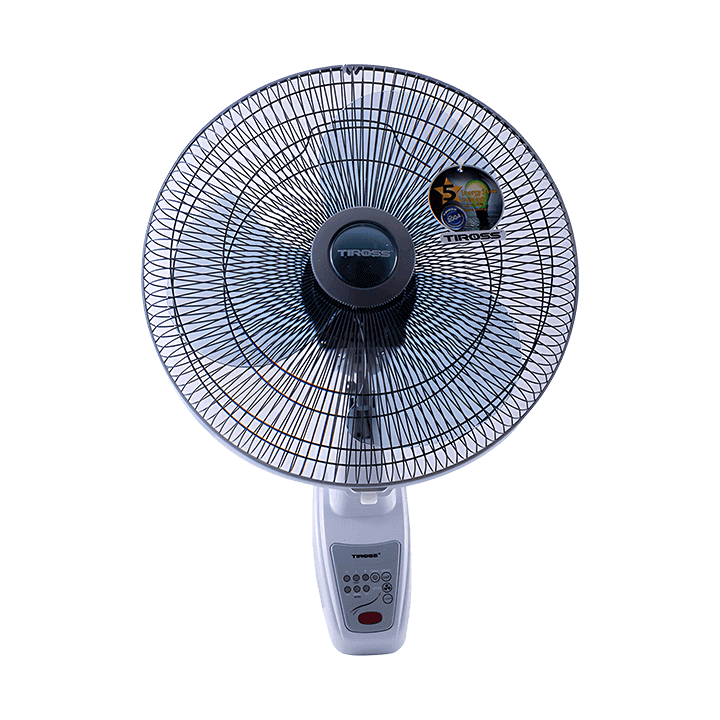 Quạt treo tường Tiross TS9186 có điều khiển màu ghi