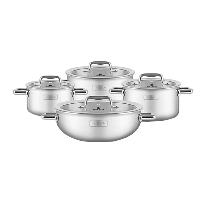 Bộ nồi ELMICH 2358002,trimaxeco 3 nồi 16-20-22cm, 1 lẩu xào 28cm