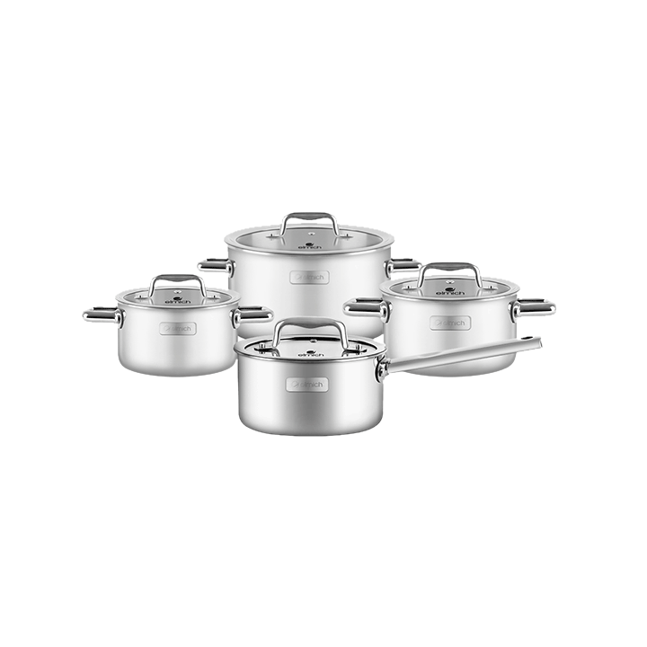 Bộ nồi  Inox liền khối ELMICH Trimax Eco EL8005 Size 18,20,26, quánh 16Cm