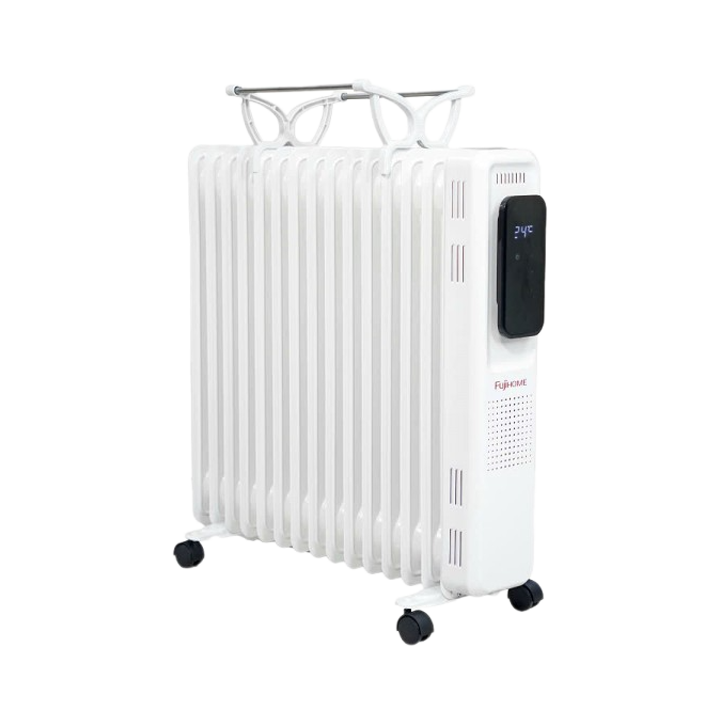 Máy sưởi dầu FUJIHOME OH8615, cs 2800w, 3 chế độ và 15 thanh sưởi, hẹn giờ TẮT/MỞ