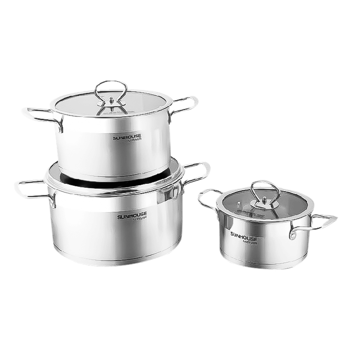 Bộ nồi SUNHOUSE SH784, inox 5đáy, 16-20-24cm