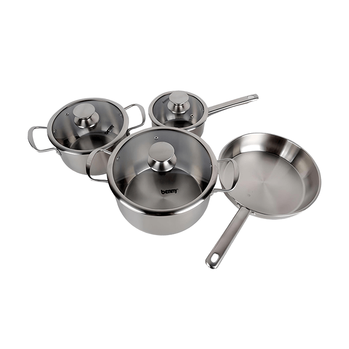 Bộ nồi BENNY SCW7001,5 đáy,3 nồi 16,20,24 cm, 1 chảo 26cm