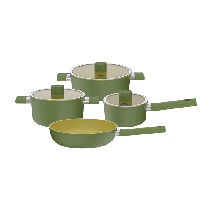 Bộ nồi ELMICH phủ sứ Olive El-5220OV04 quánh 16, nồi 20,24, chảo 26cm