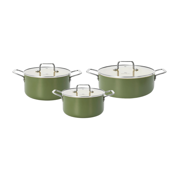Bộ nồi ELMICH phủ sứ Olive Classic EL-5231OV01 size nồi 18,20, nồi lẩu 26cm
