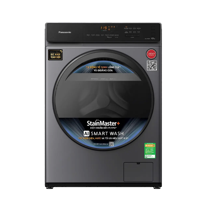 Máy Giặt cửa ngang Panasonic Inverter 9 Kg NA-V90FA1LVT