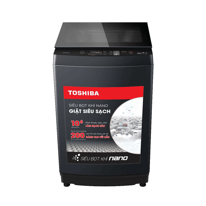 Máy giặt lồng đứng TOSHIBA Inverter 12kg AW-DUK1300KV(MK) màu đen