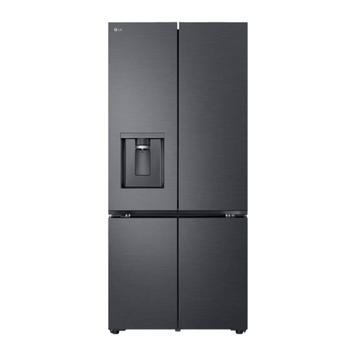 Tủ lạnh LG F61BMD 4 cửa 607 lít lấy nước ngoài màu ghi