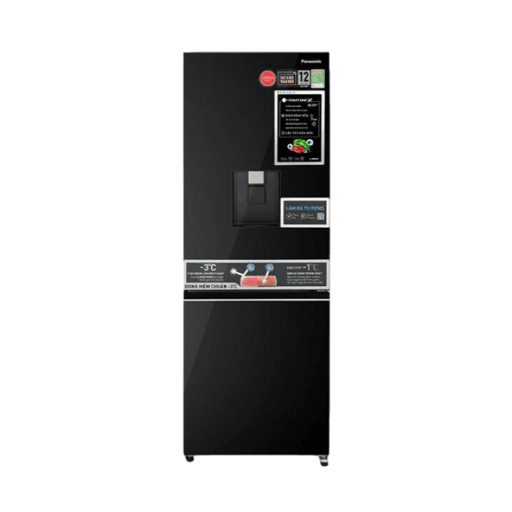 Tủ lạnh PANASONIC NR-BV331WGKV 300 lít Inverter màu kính đen