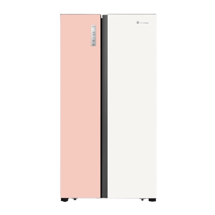 Tủ lạnh SBS Hisense inverter 519 lít RS668N4EW-PU màu trắng hồng